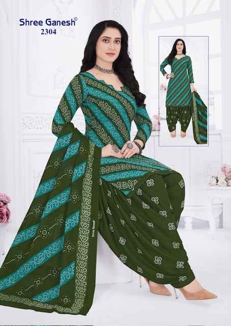 Shree Ganesh Bandhani Vol 3 Cotton Dress Material 15 pcs Catalogue