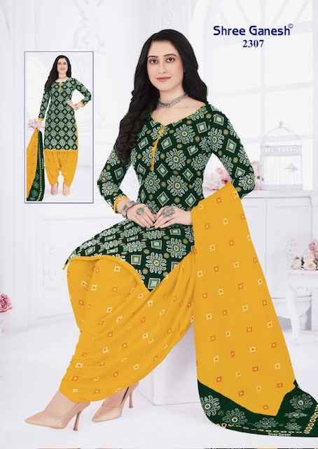 Shree Ganesh Bandhani Vol 3 Cotton Dress Material 15 pcs Catalogue