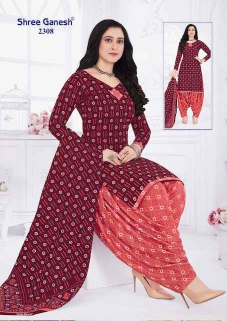 Shree Ganesh Bandhani Vol 3 Cotton Dress Material 15 pcs Catalogue