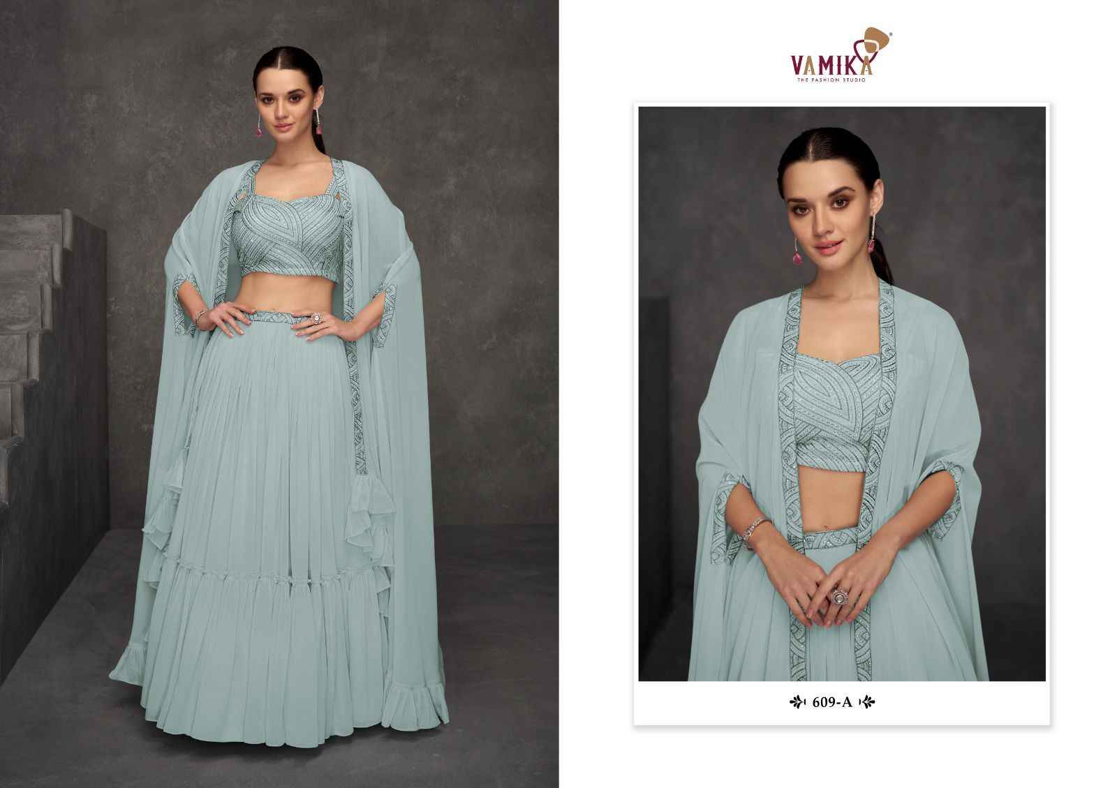 Vamika Celebrity Vol 4 Silk Lehenga Choli With Koti 4 pcs Catalogue