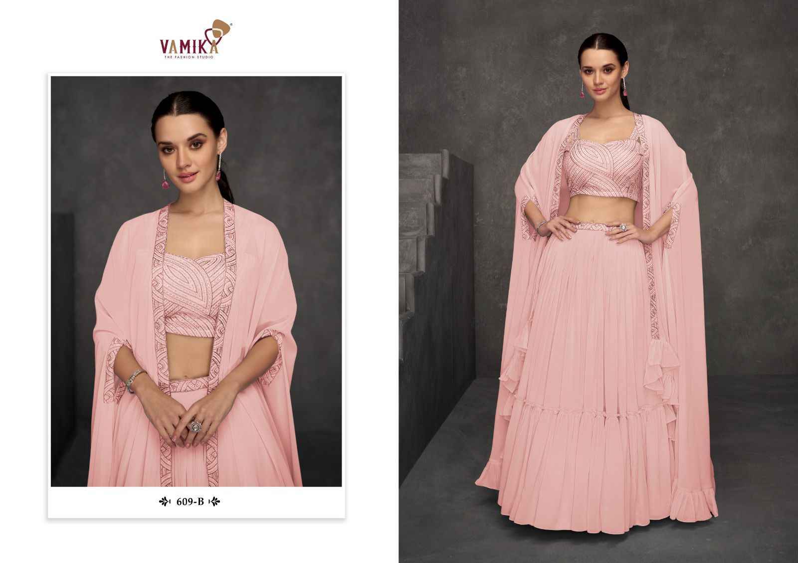 Vamika Celebrity Vol 4 Silk Lehenga Choli With Koti 4 pcs Catalogue