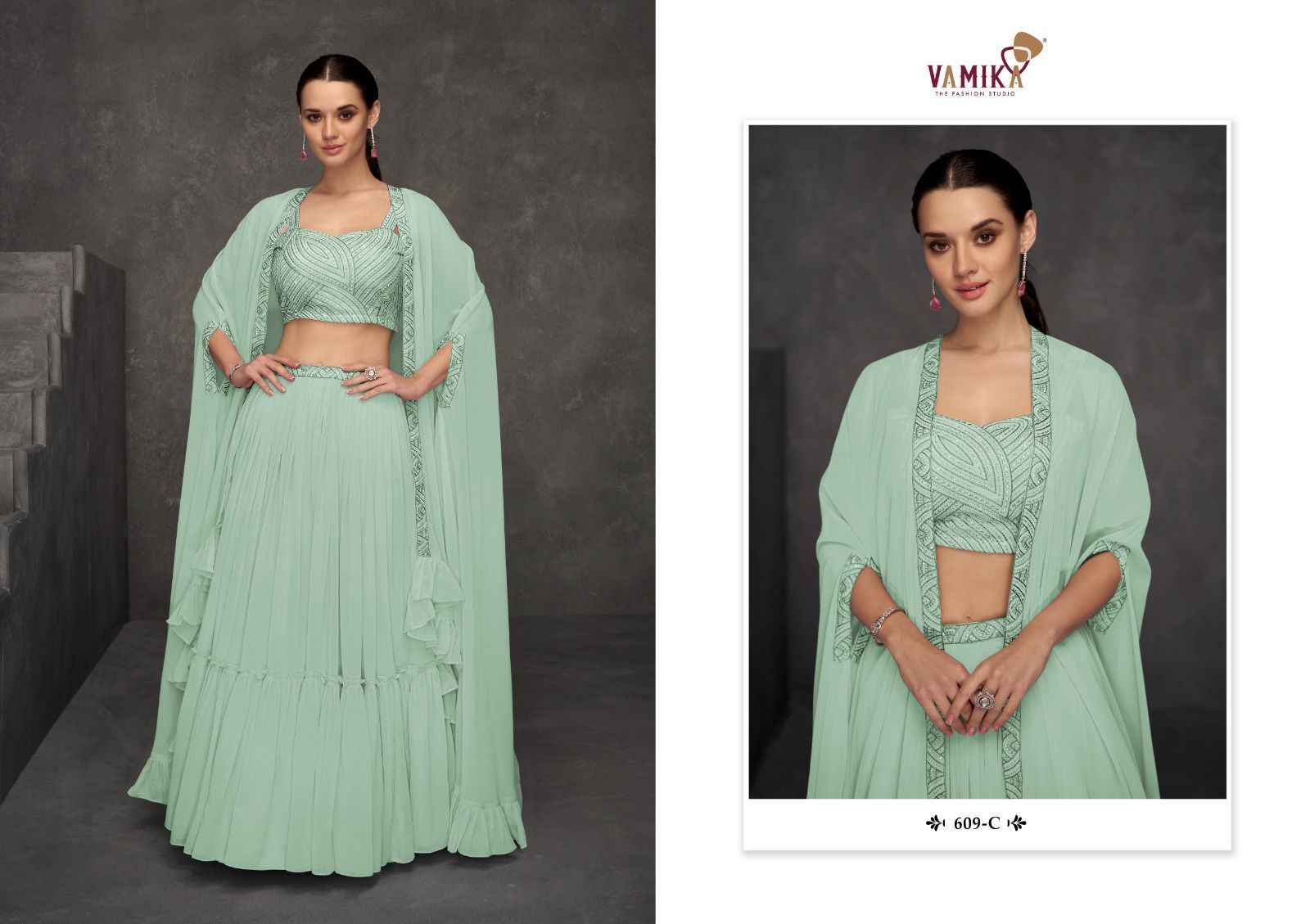 Vamika Celebrity Vol 4 Silk Lehenga Choli With Koti 4 pcs Catalogue
