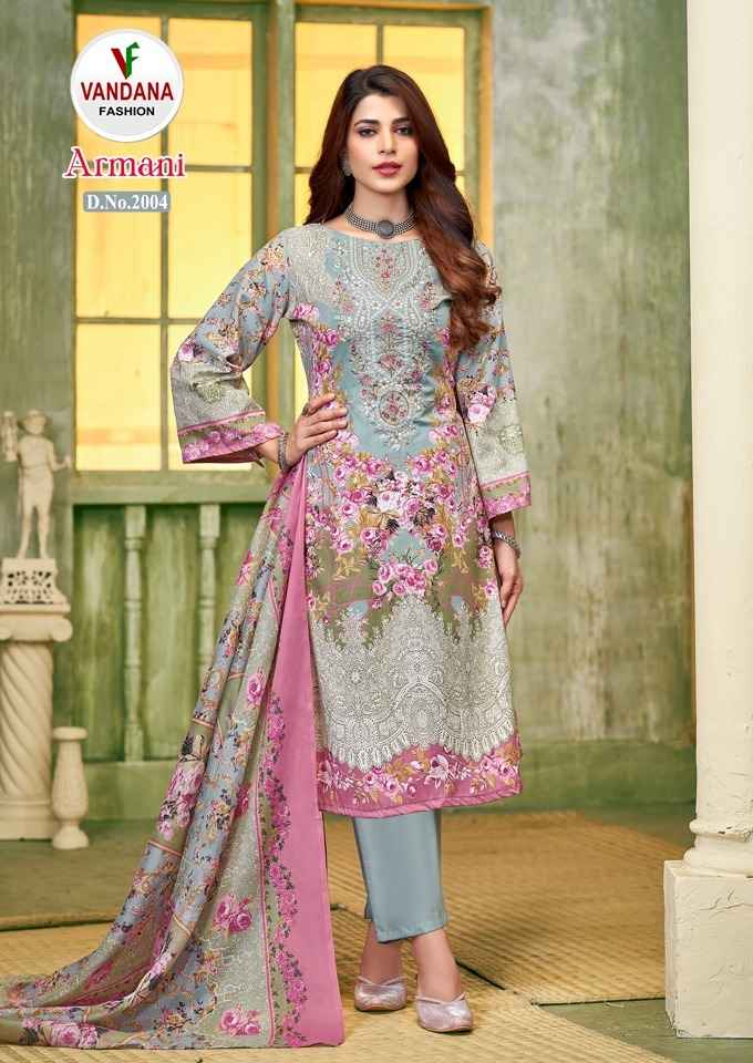 Vandana Fashion Armani Vol 2 Cotton Dress Material 8 pcs Catalogue