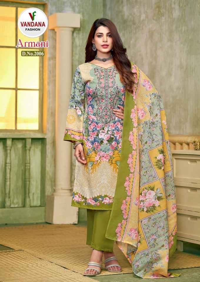 Vandana Fashion Armani Vol 2 Cotton Dress Material 8 pcs Catalogue