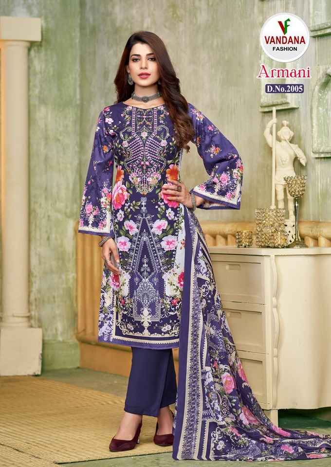 Vandana Fashion Armani Vol 2 Cotton Dress Material 8 pcs Catalogue