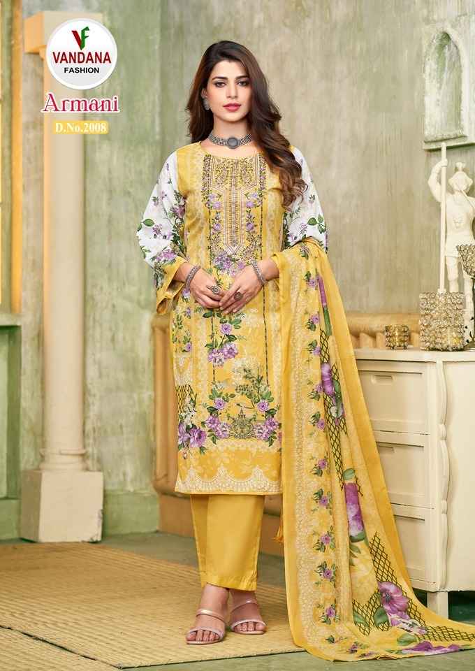 Vandana Fashion Armani Vol 2 Cotton Dress Material 8 pcs Catalogue