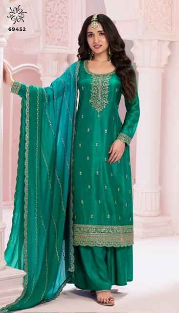 Vinay Fashion Kuleesh Suhaag Silk Georgette Dress Material Womens Clotghing Store Online