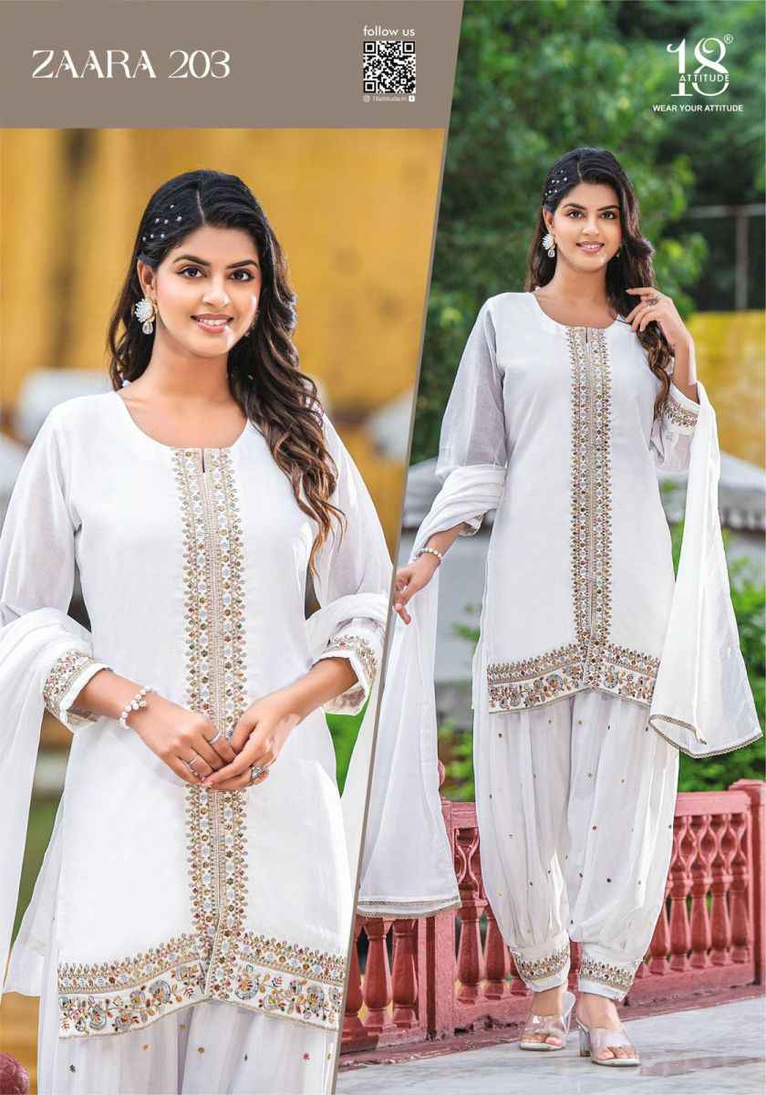 18 Attitude Zara Vol 2 Vichitra Silk Kurti Combo 5 pcs Catalogue