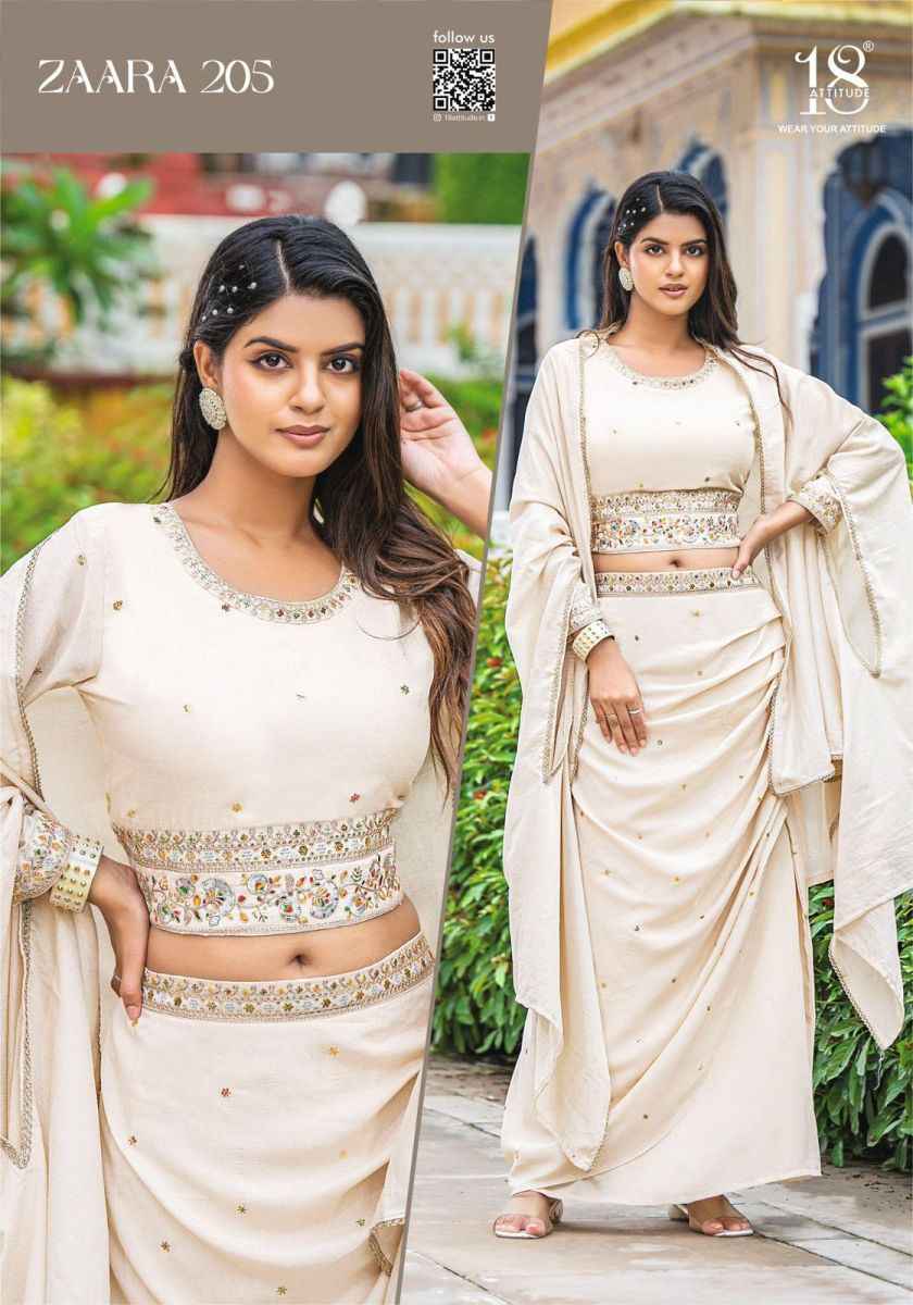 18 Attitude Zara Vol 2 Vichitra Silk Kurti Combo 5 pcs Catalogue