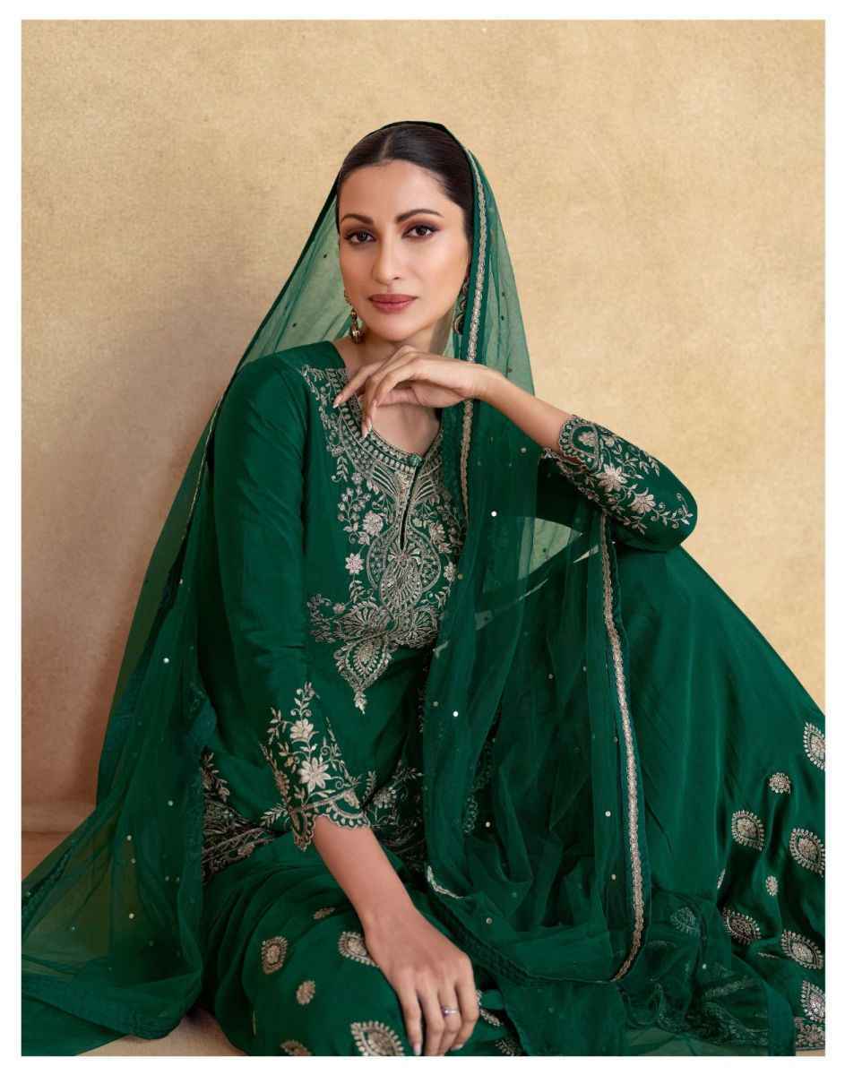 Aashirwad Creation Chakori Readymade Chinon Silk Dress 4 pc Cataloge