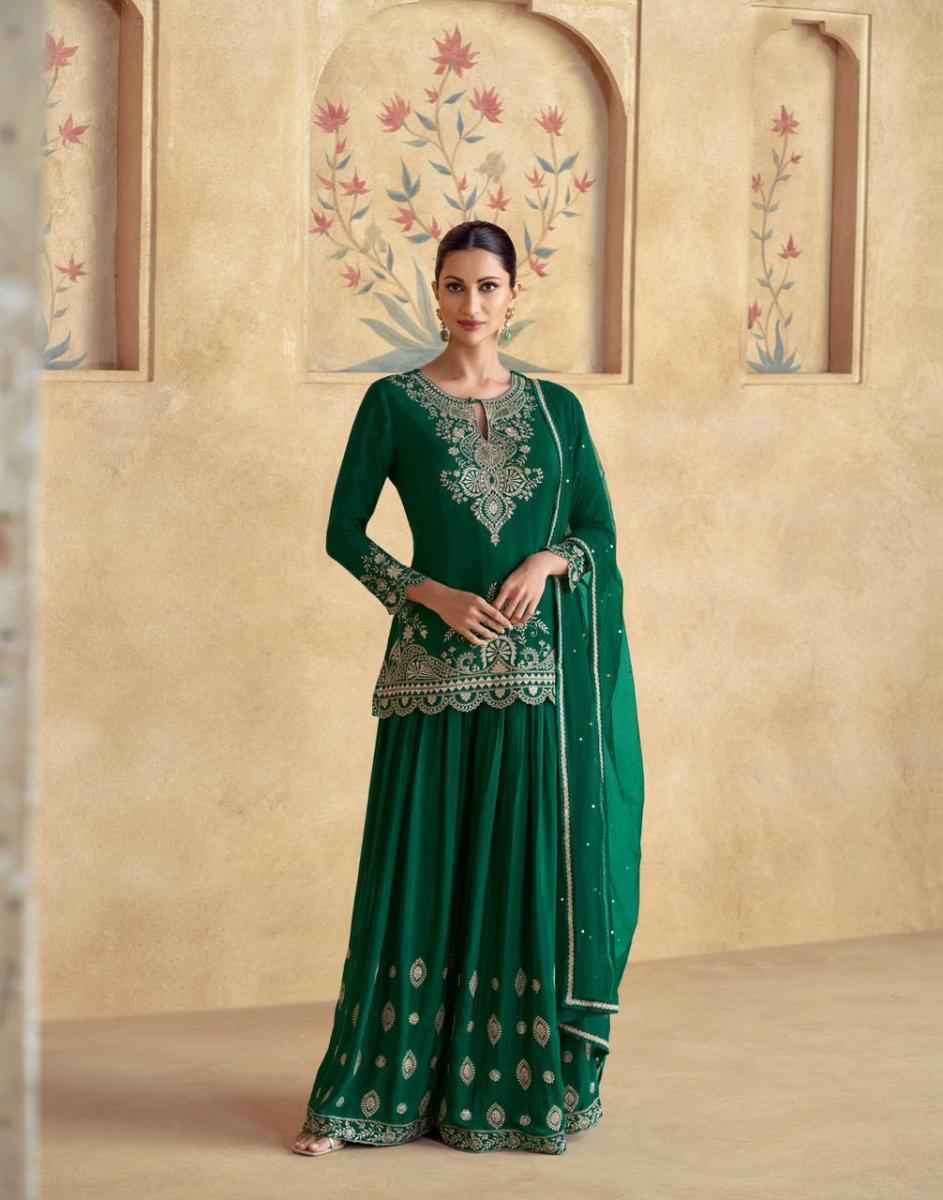 Aashirwad Creation Chakori Readymade Chinon Silk Dress 4 pc Cataloge