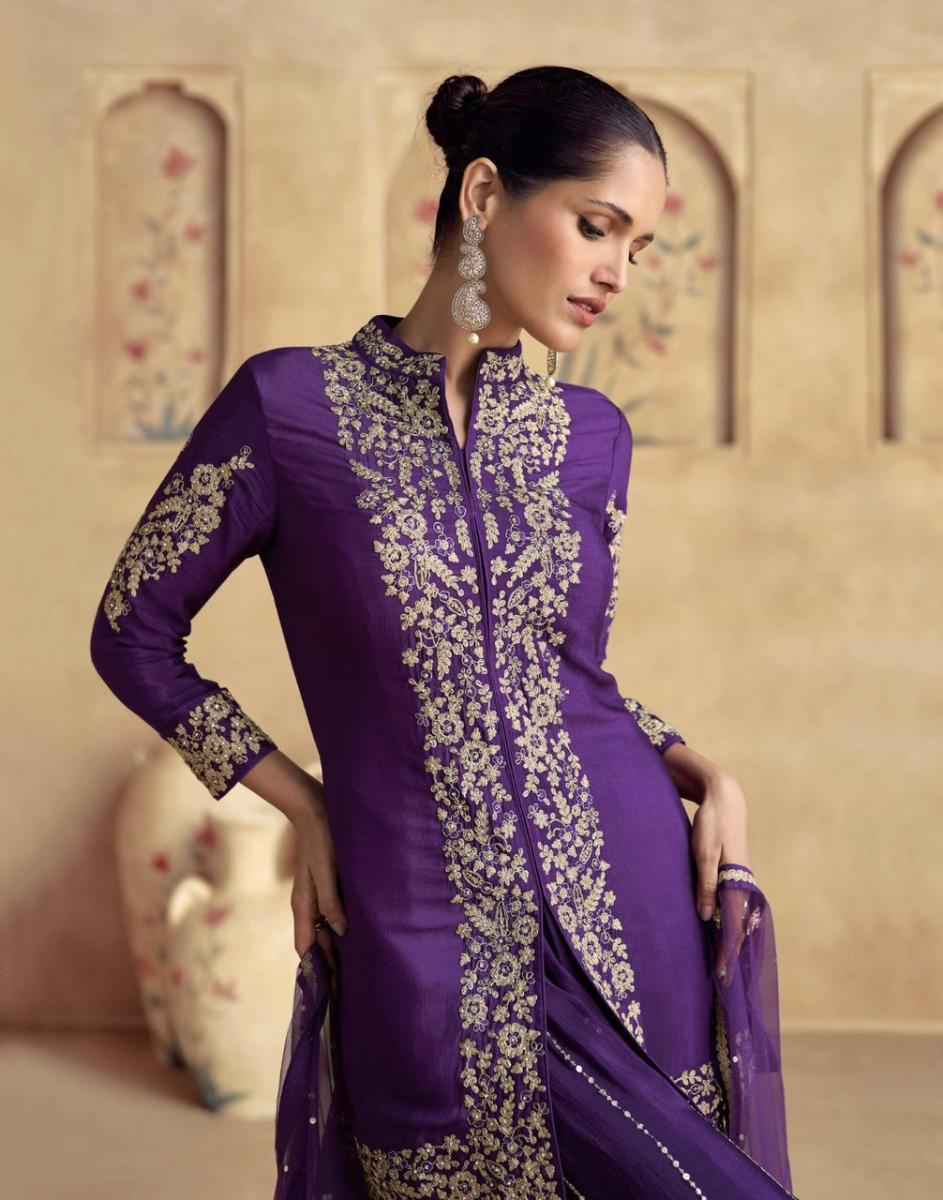Aashirwad Creation Chakori Readymade Chinon Silk Dress 4 pc Cataloge