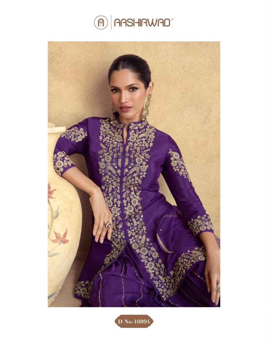 Aashirwad Creation Chakori Readymade Chinon Silk Dress 4 pc Cataloge