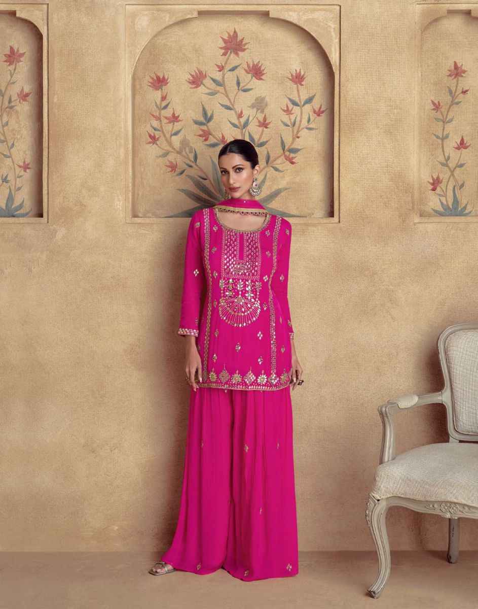 Aashirwad Creation Chakori Readymade Chinon Silk Dress 4 pc Cataloge