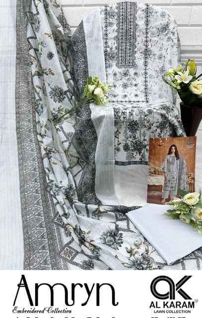 Al Karam Amryn Lawn Cotton Dress Material 6 pcs Catalogue