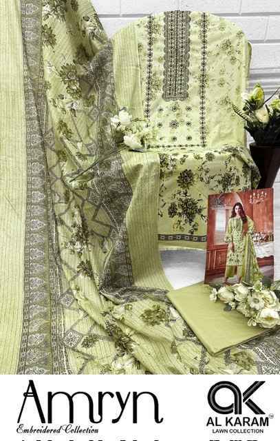 Al Karam Amryn Lawn Cotton Dress Material 6 pcs Catalogue