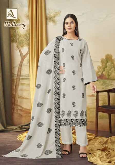 Alok Mulberry Cotton Dress Material 8 pcs Catalogue