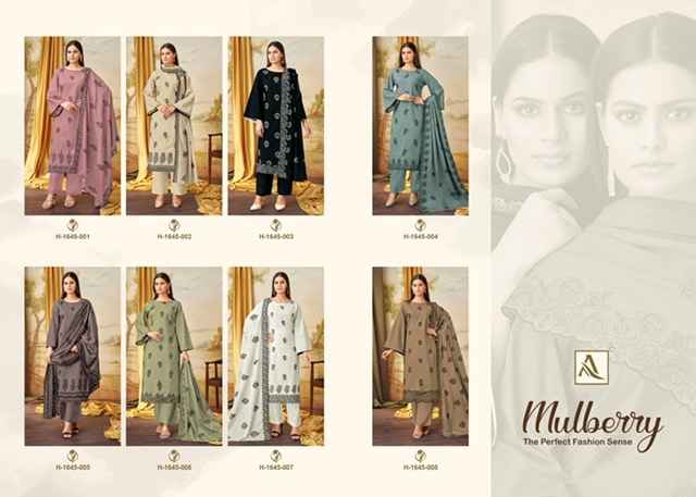 Alok Mulberry Cotton Dress Material 8 pcs Catalogue