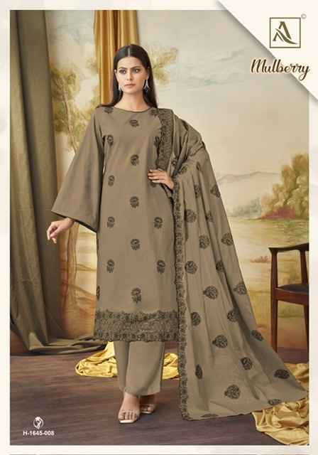Alok Mulberry Cotton Dress Material 8 pcs Catalogue