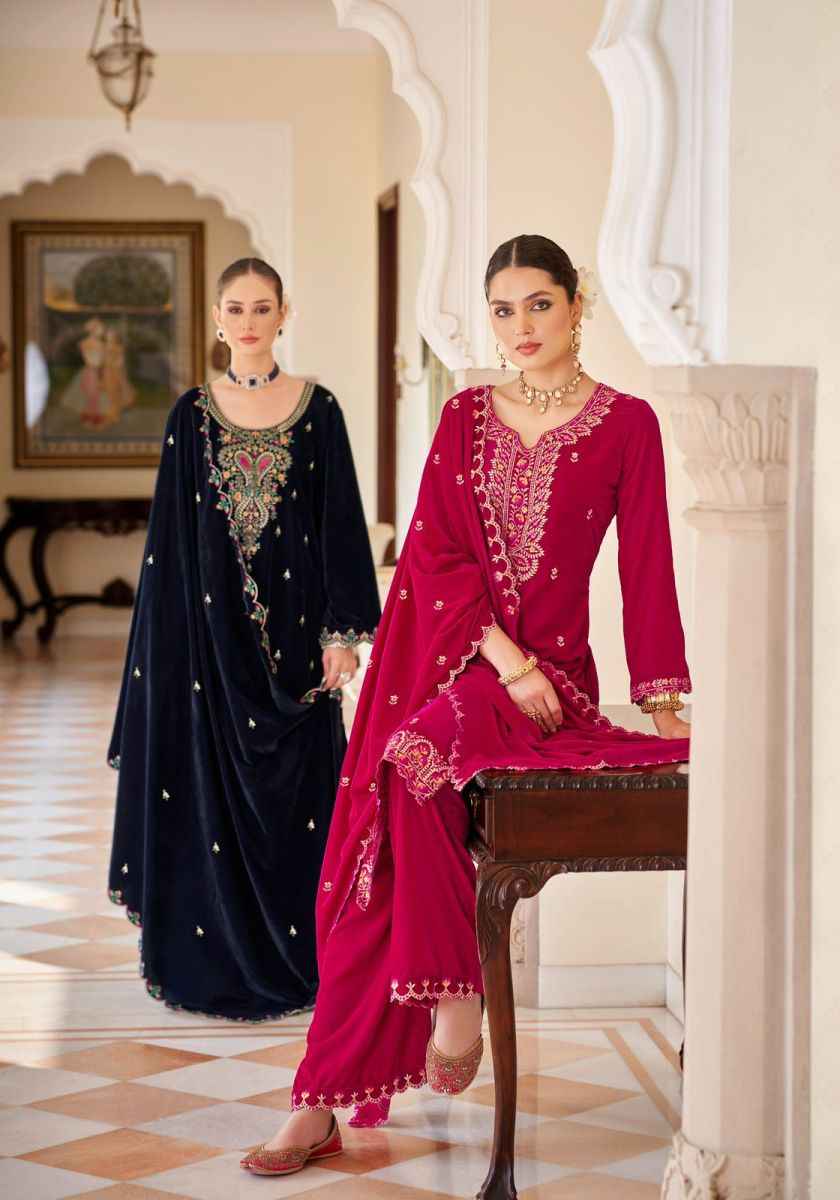 Alok Shabnam Velvet Dress Material Wholesale Ladies Clothing Store Online