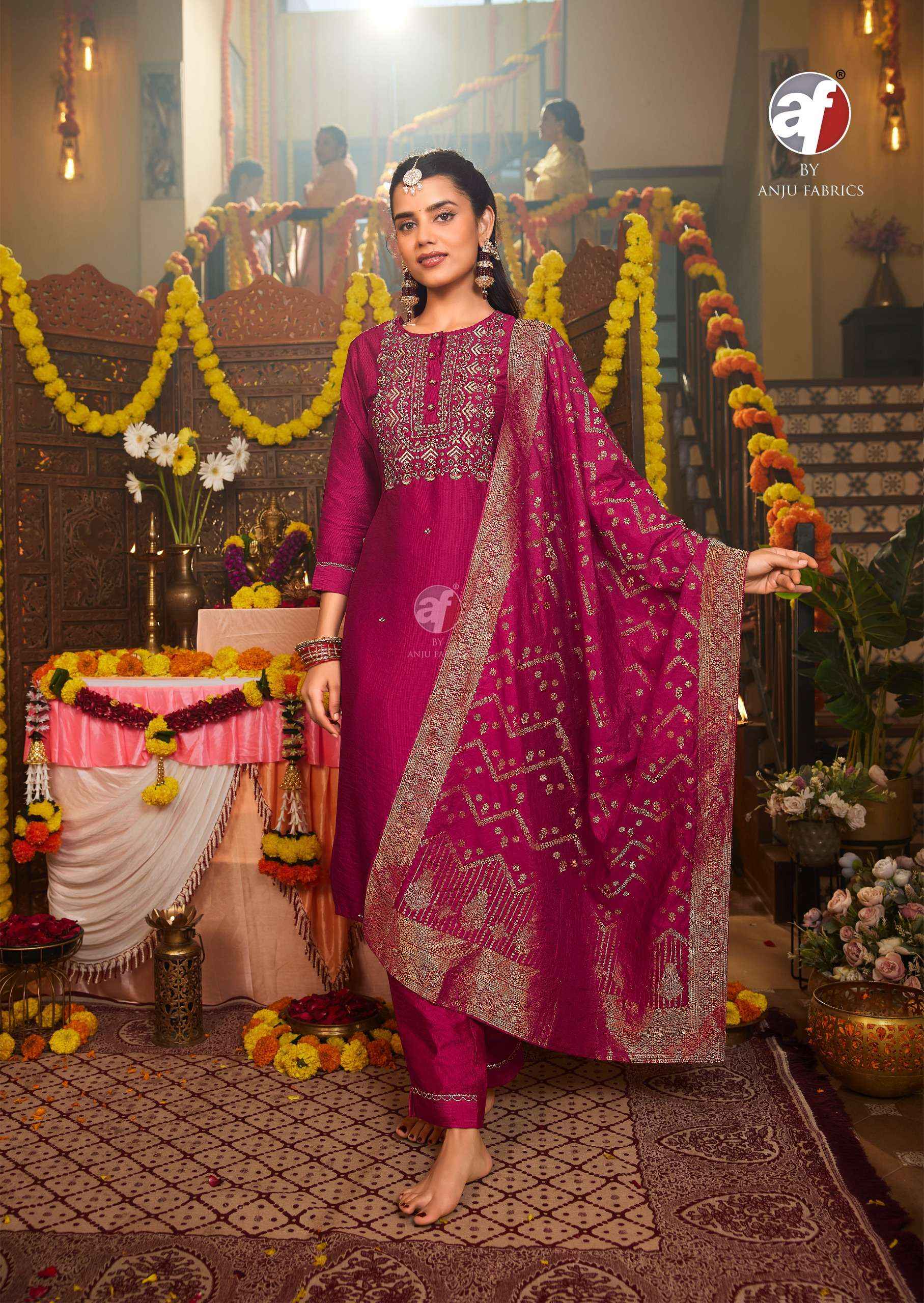 Anju Fabrics Mayuri Vol 5 Viscose Nylon Kurti Combo 6 pcs Catalogue