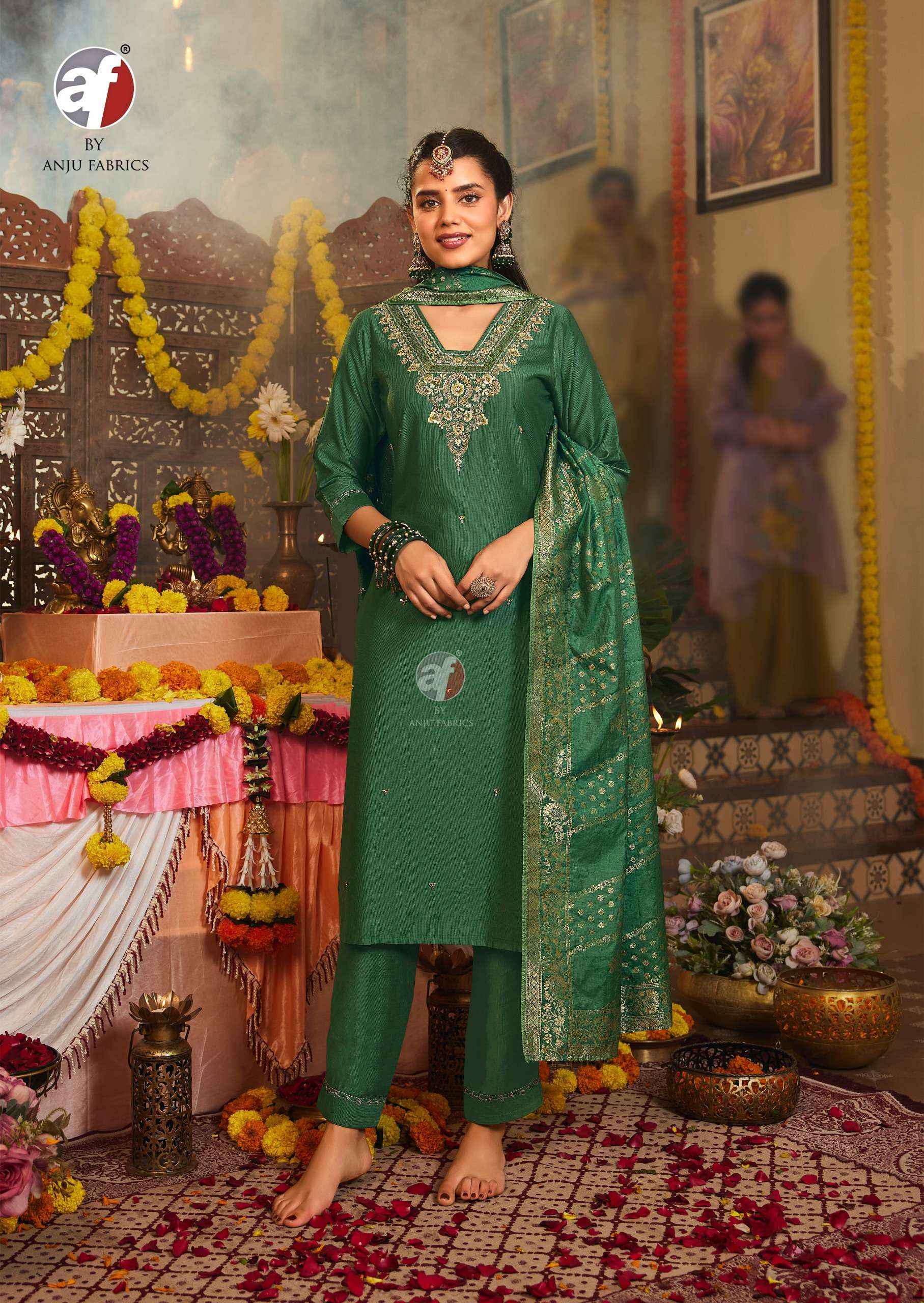 Anju Fabrics Mayuri Vol 5 Viscose Nylon Kurti Combo 6 pcs Catalogue