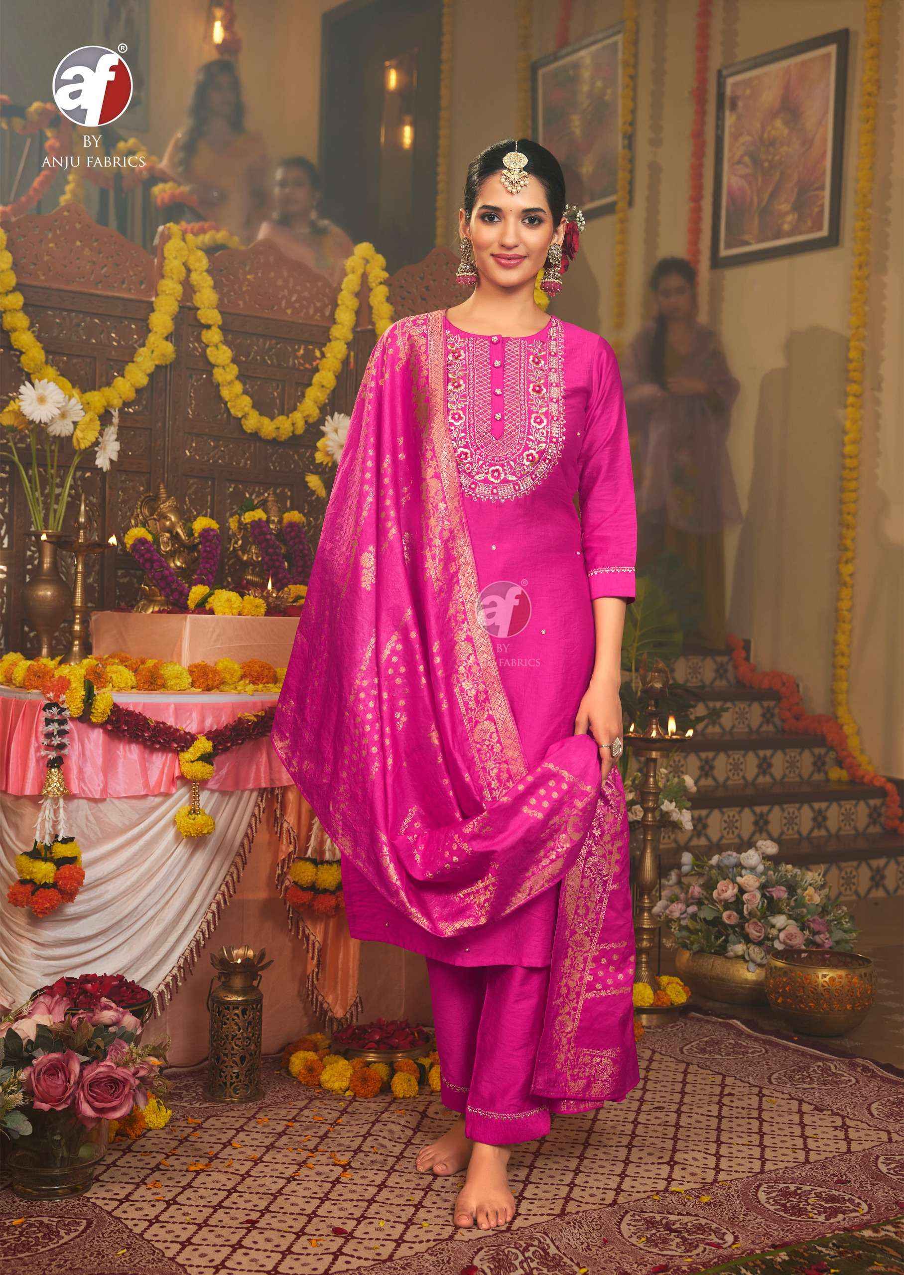 Anju Fabrics Mayuri Vol 5 Viscose Nylon Kurti Combo 6 pcs Catalogue