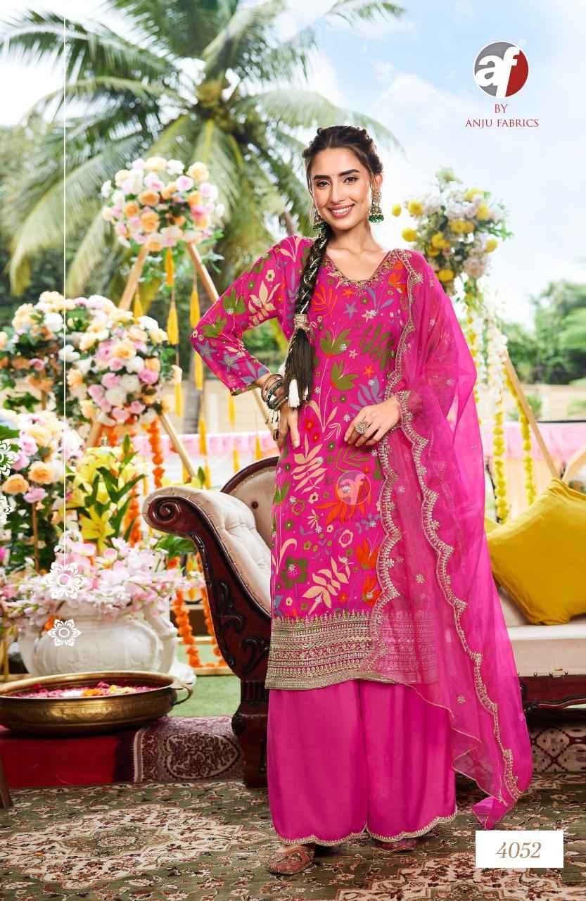Anju Fabrics Nazar Vol 7 Organza Kurti Combo 6 pcs Catalogue