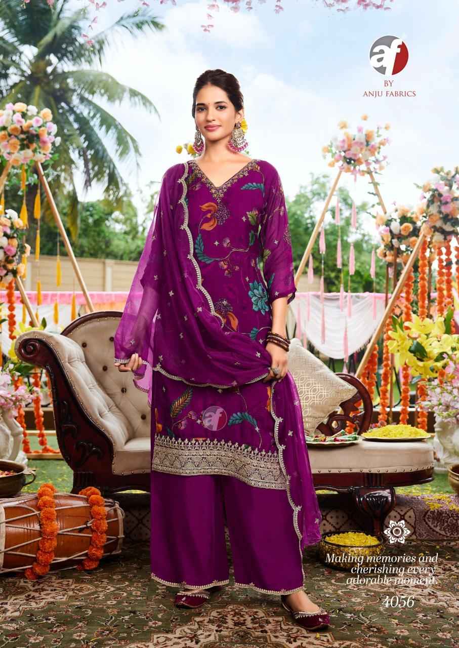 Anju Fabrics Nazar Vol 7 Organza Kurti Combo 6 pcs Catalogue