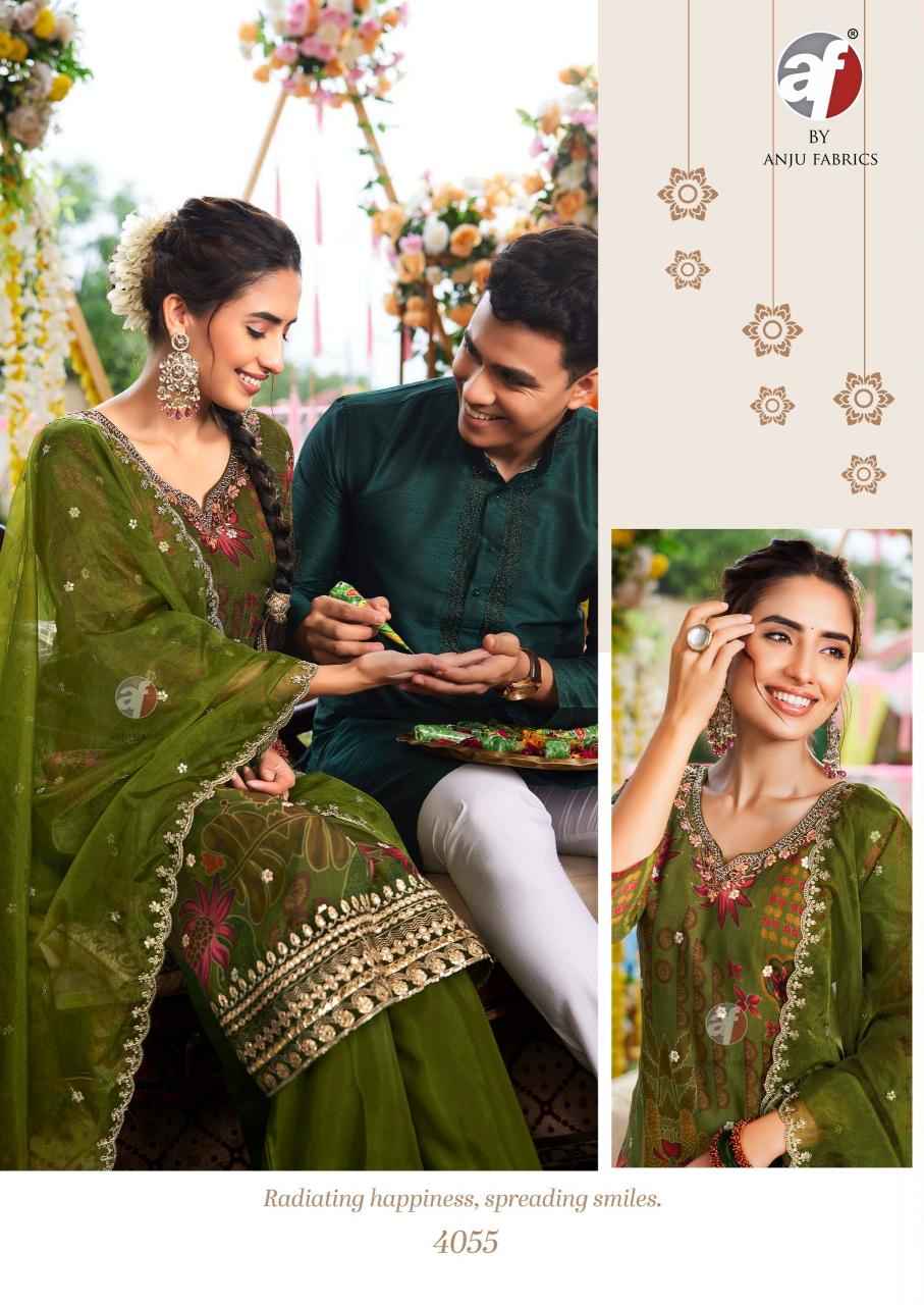 Anju Fabrics Nazar Vol 7 Organza Kurti Combo 6 pcs Catalogue