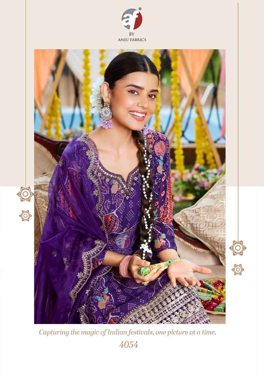 Anju Fabrics Nazar Vol 7 Organza Kurti Combo 6 pcs Catalogue