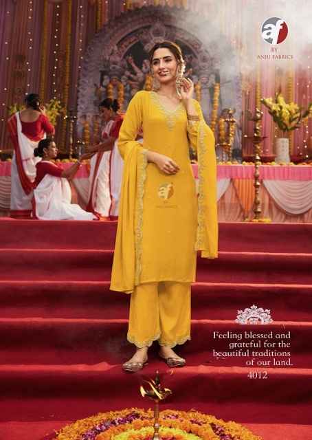 Anju Fabrics Sahiba Vol 6 Chinon Kurti Combo 6 pcs Catalogue
