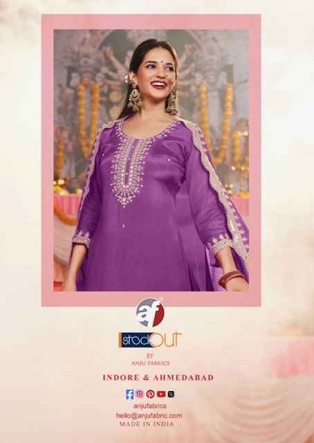 Anju Fabrics Sahiba Vol 6 Chinon Kurti Combo 6 pcs Catalogue