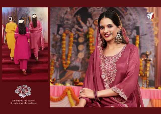 Anju Fabrics Sahiba Vol 6 Chinon Kurti Combo 6 pcs Catalogue