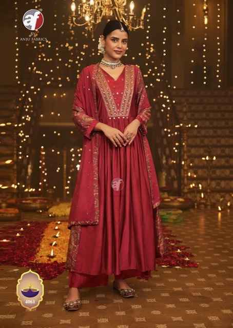 Anju Fabrics Shubh Aavsar Viscose Kurti Combo 5 pcs Catalogue