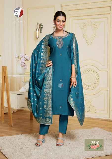 Anju Fabrics Vastra Vol 4 Readymade Silk Dress 6 pcs Catalogue