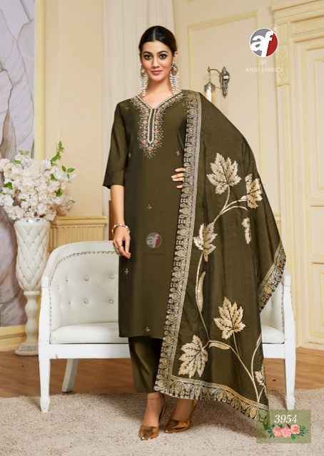 Anju Fabrics Vastra Vol 4 Readymade Silk Dress 6 pcs Catalogue