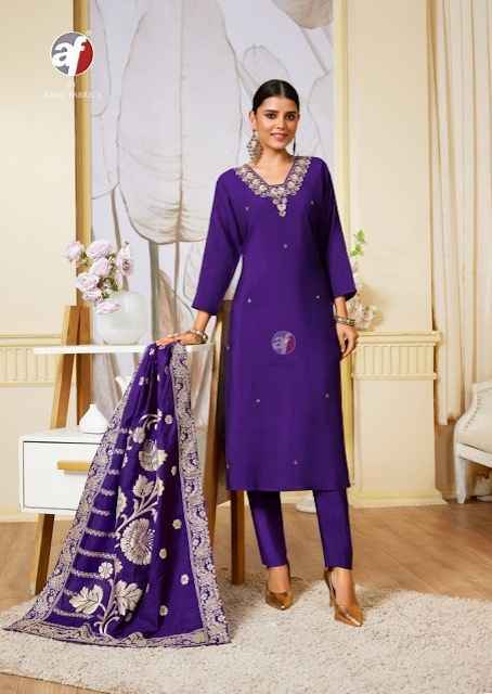 Anju Fabrics Vastra Vol 4 Readymade Silk Dress 6 pcs Catalogue
