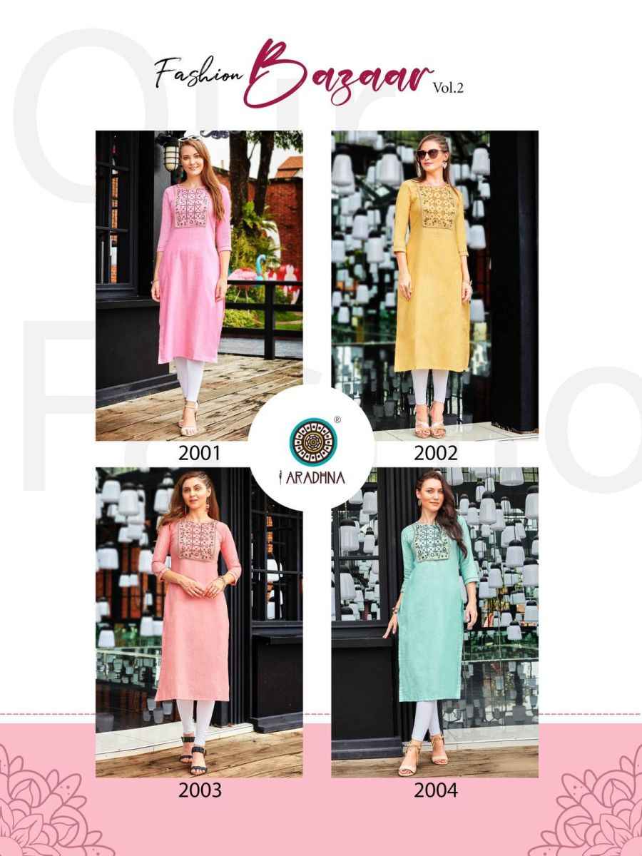 Aradhna Fashion Bazar Vol 2 Cotton Kurti 4 pcs Catalogue