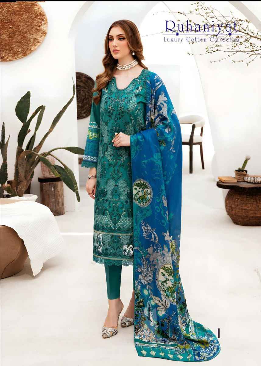 Asifa Nabeel Ruhaniyat Vol 6 Cotton Dress Material 6 pcs Catalogue