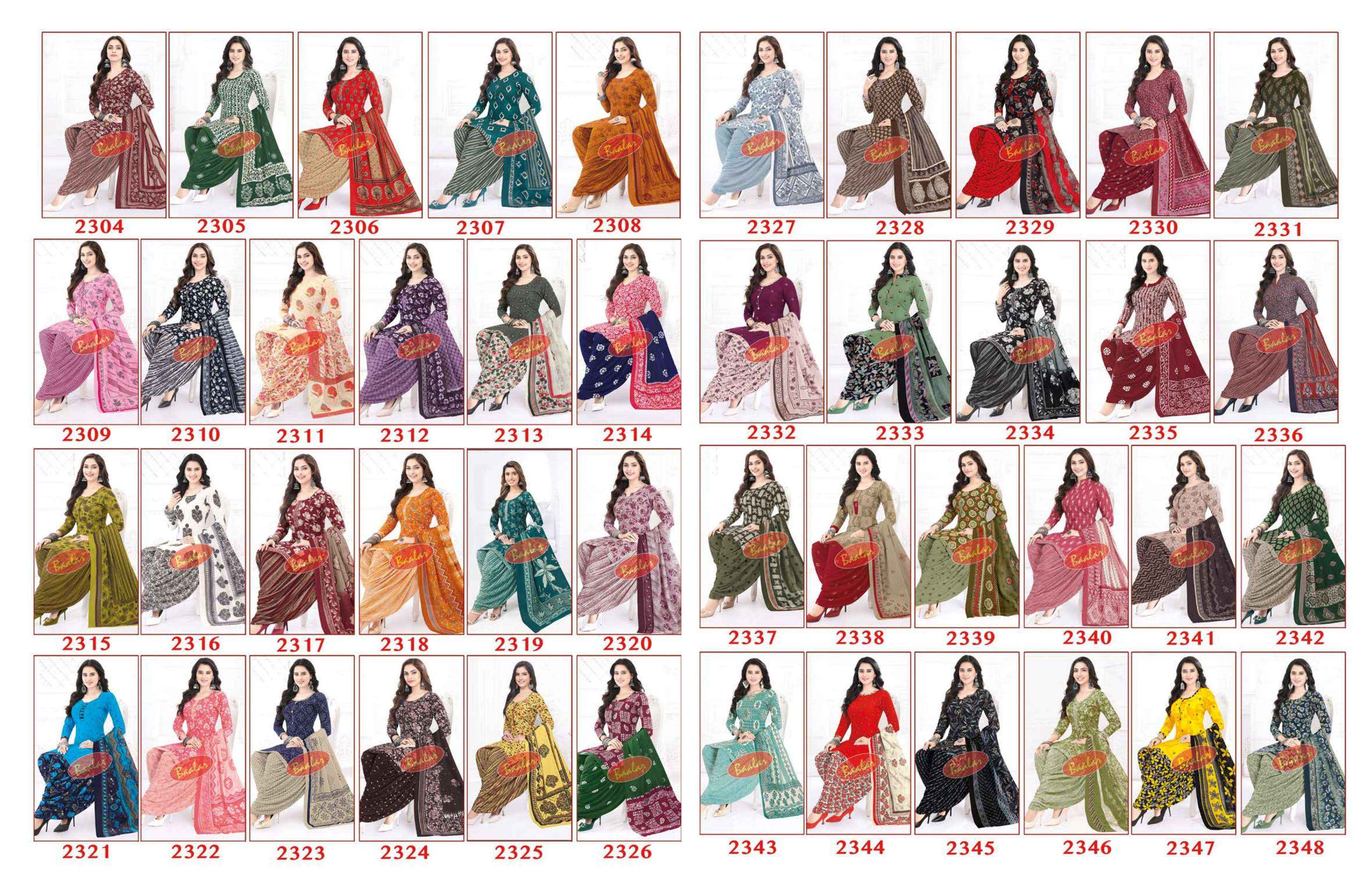 Baalar Colourful Vol 23 Cotton Dress Material 36 pcs Catalogue