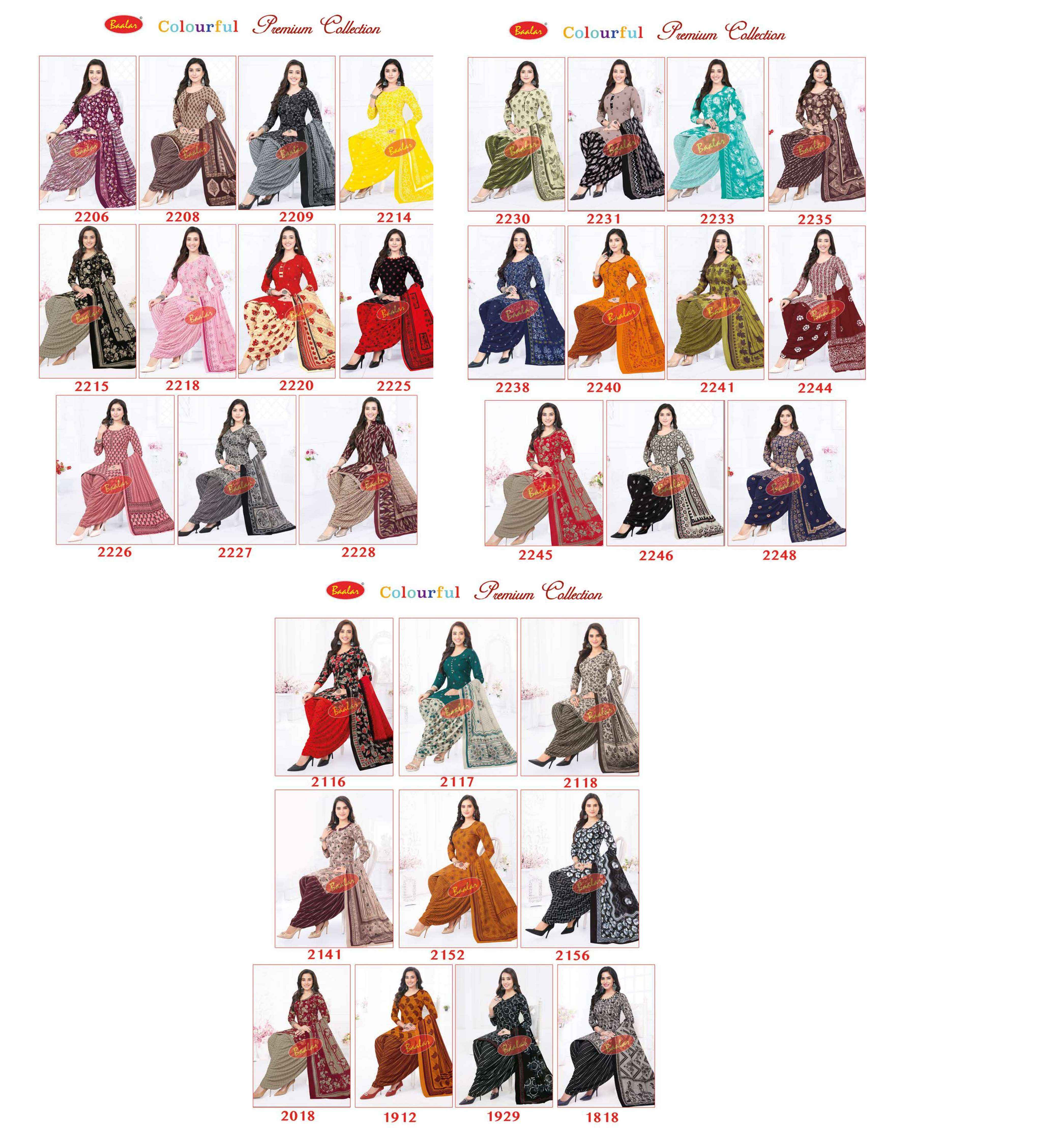 Baalar Colourful Vol 23 Cotton Dress Material 36 pcs Catalogue