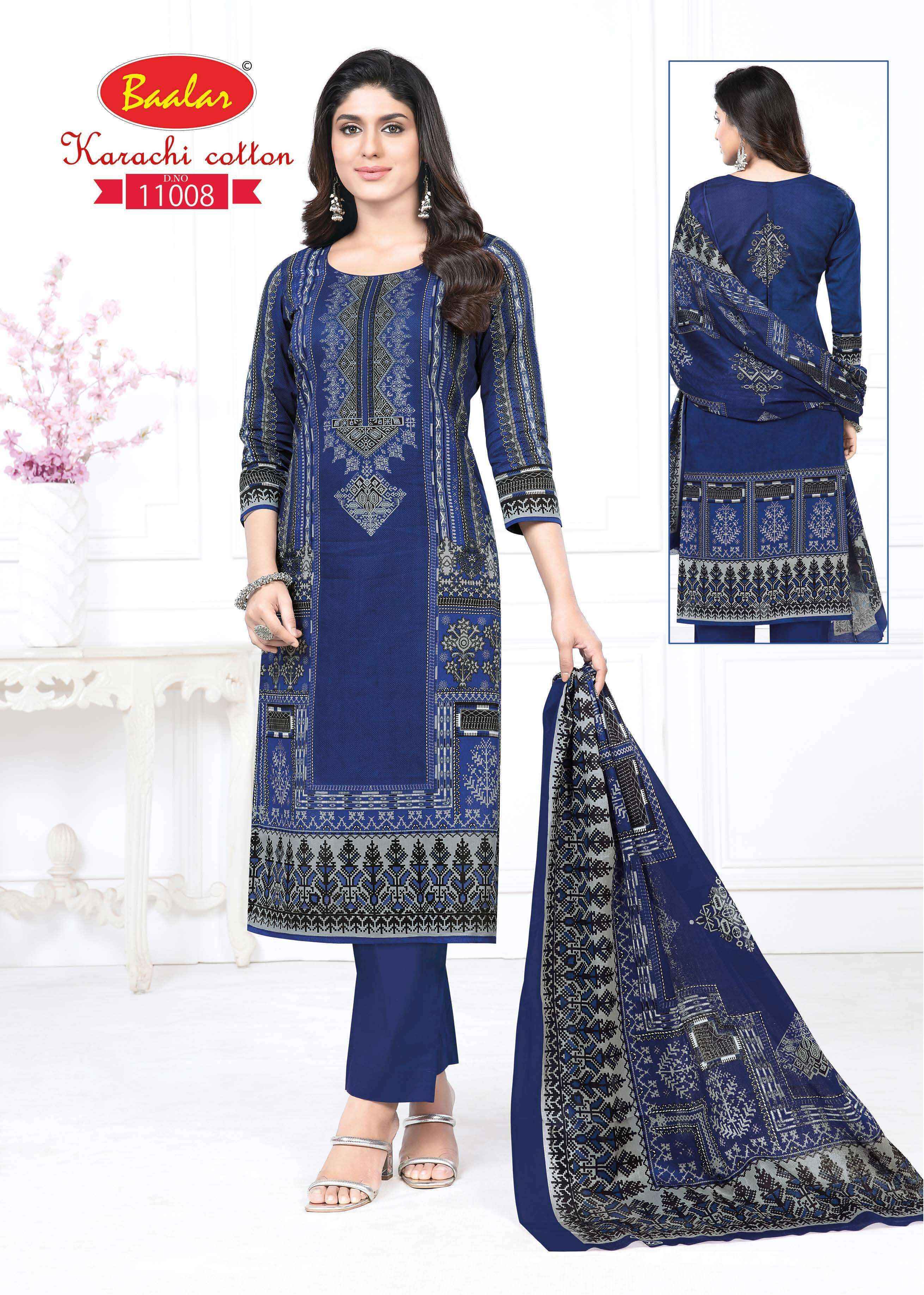 Baalar Karachi Cotton Vol 11 Lawn Cotton Dress Material 10 pcs Catalogue