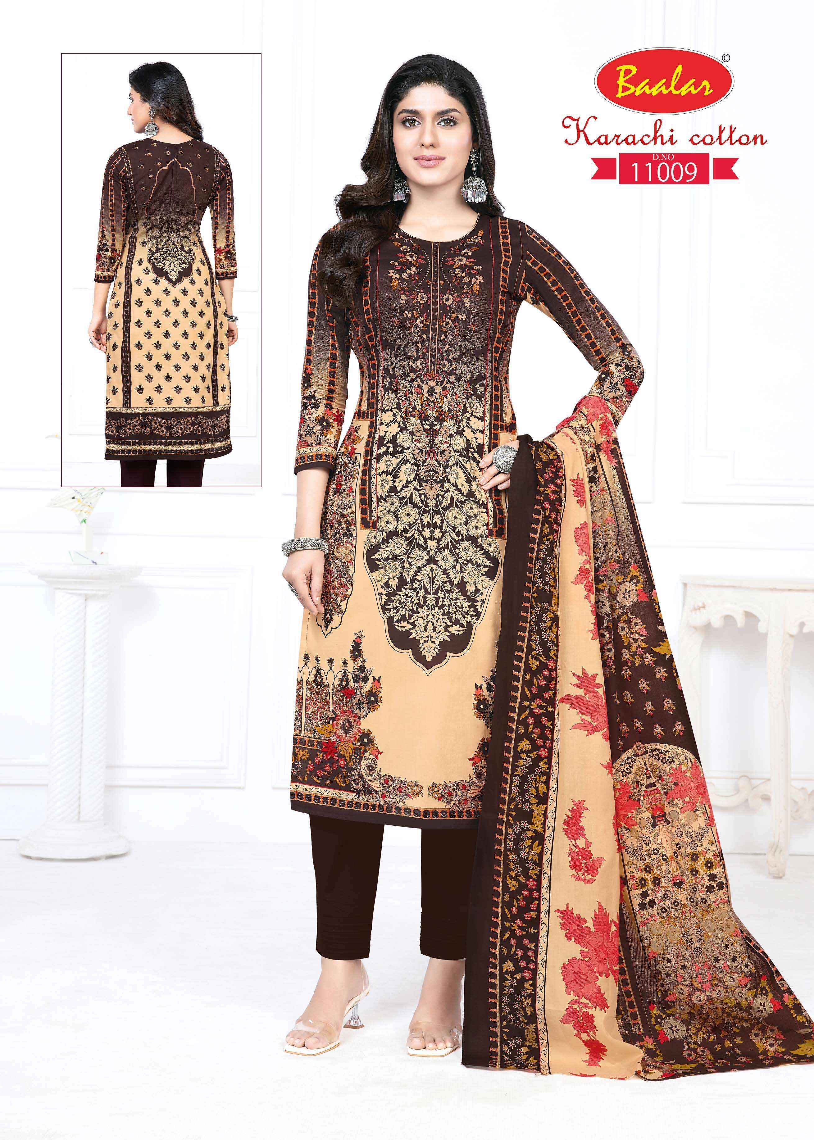 Baalar Karachi Cotton Vol 11 Lawn Cotton Dress Material 10 pcs Catalogue