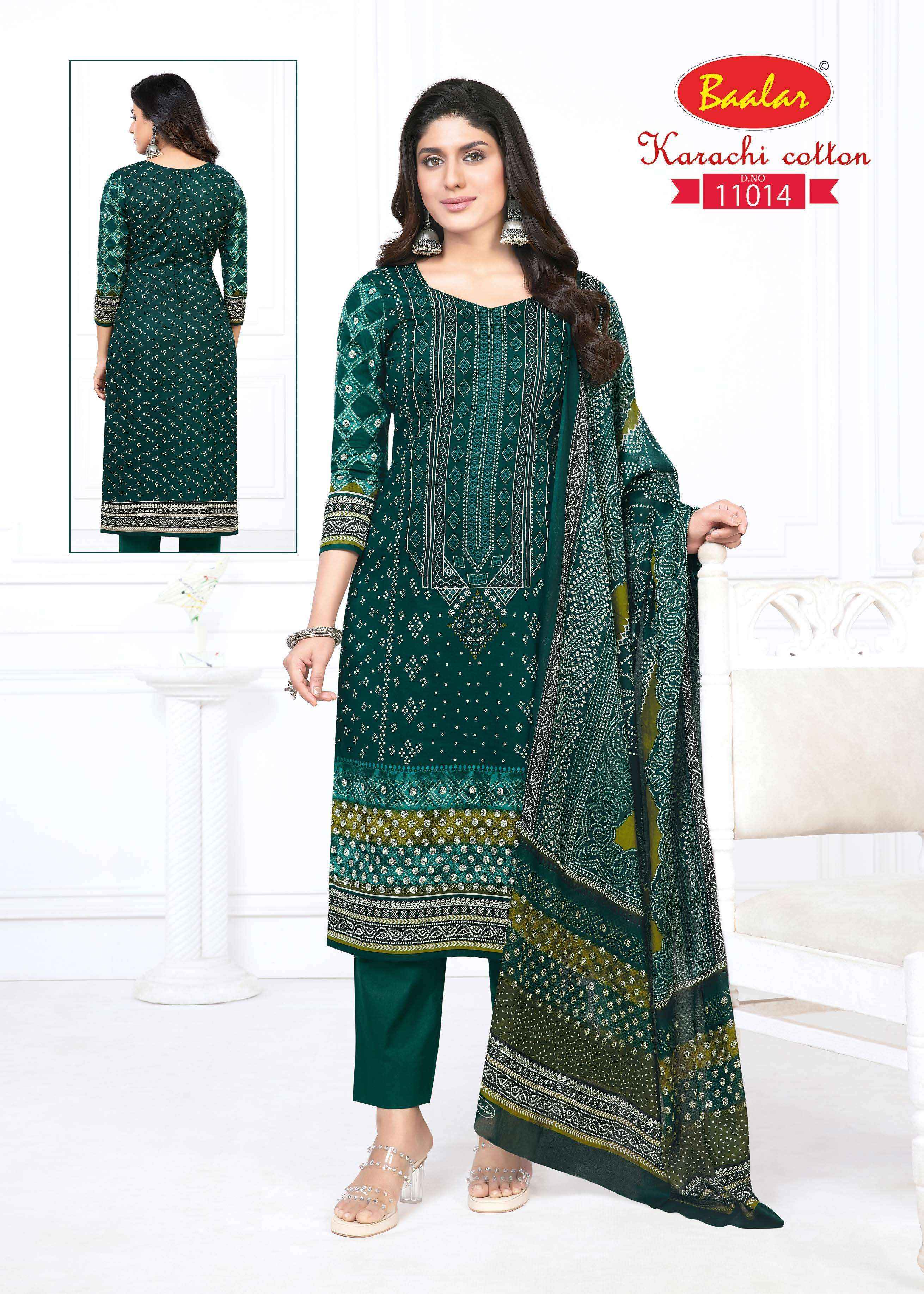 Baalar Karachi Cotton Vol 11 Lawn Cotton Dress Material 10 pcs Catalogue