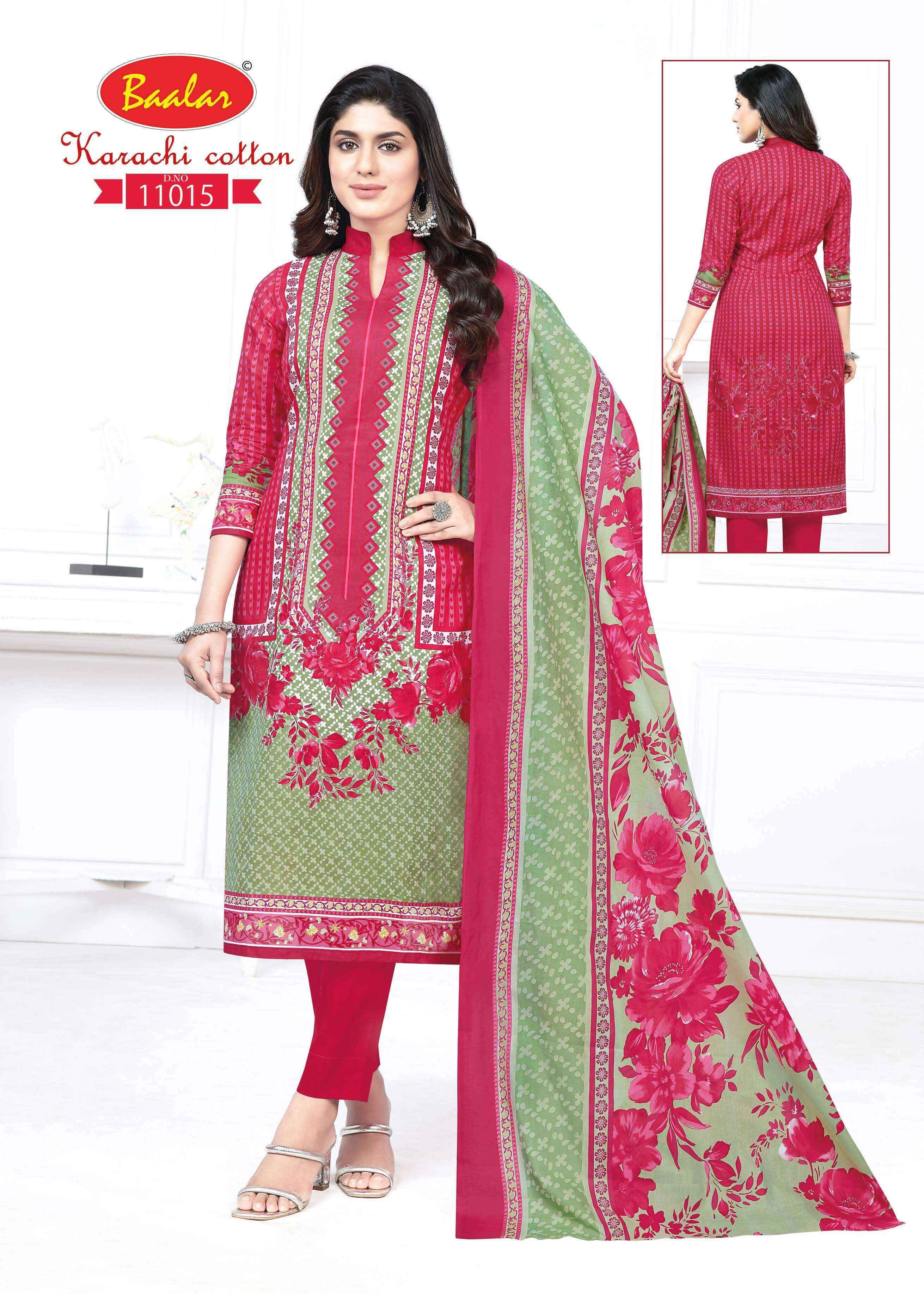 Baalar Karachi Cotton Vol 11 Lawn Cotton Dress Material 10 pcs Catalogue