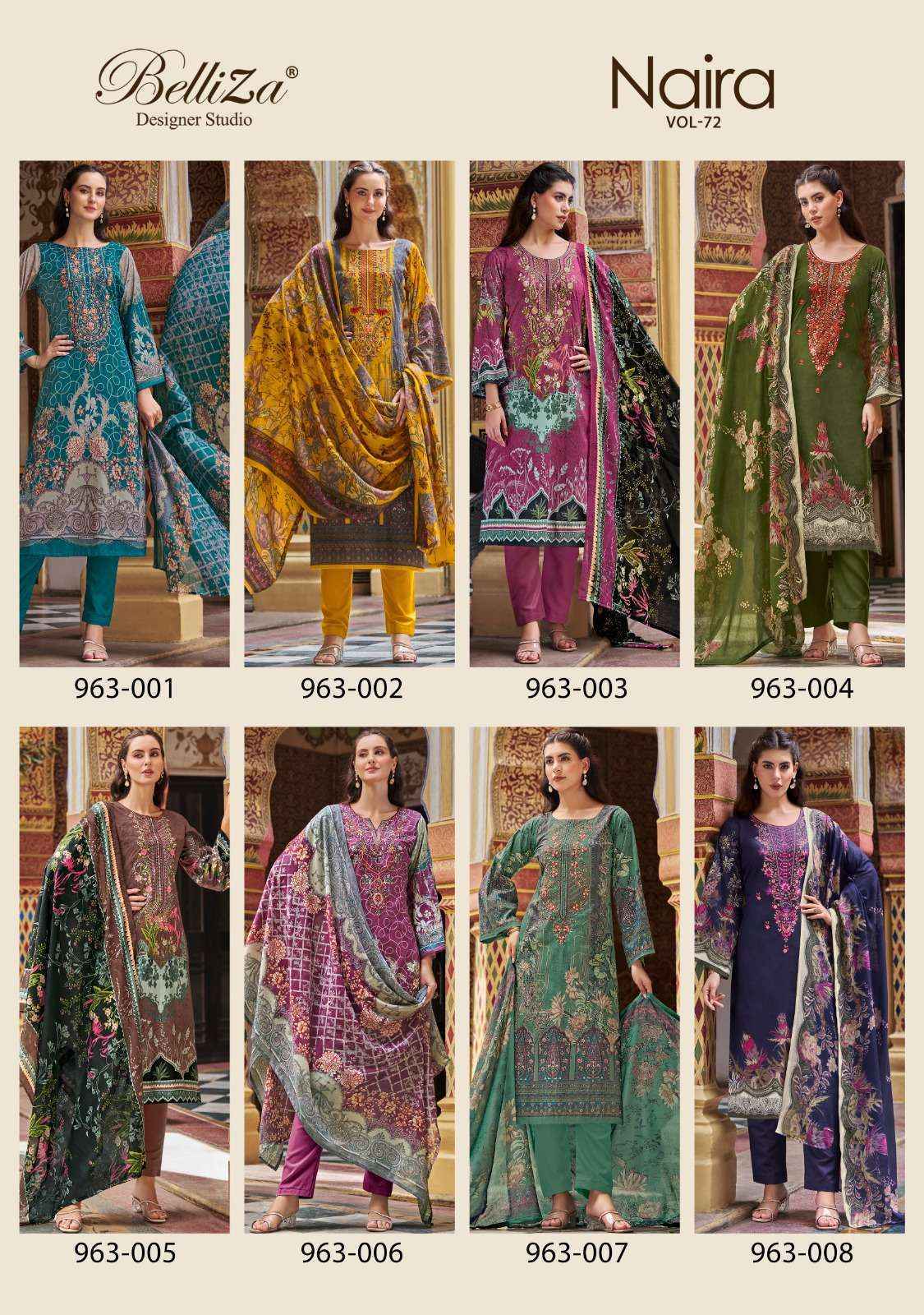 Belliza Naira Vol 72 Cotton Dress Material 8 pcs Cataloge