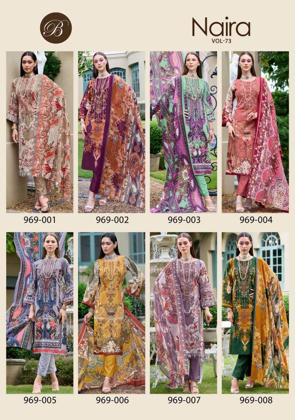 Belliza Naira Vol 73 Cotton Dress Material 8 pcs Cataloge