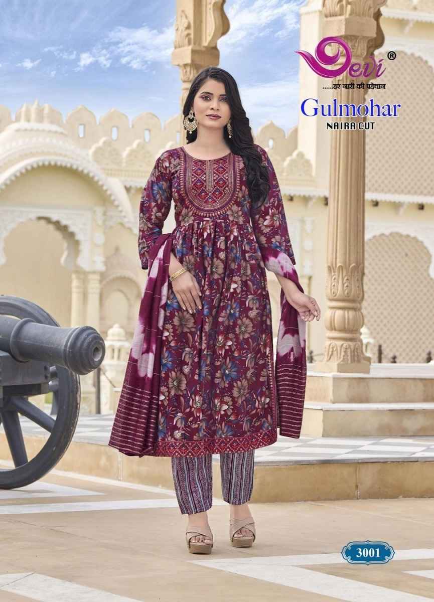 Devi Gulmohar Vol 3 Muslin Kurti Combo 8 pcs Catalogue
