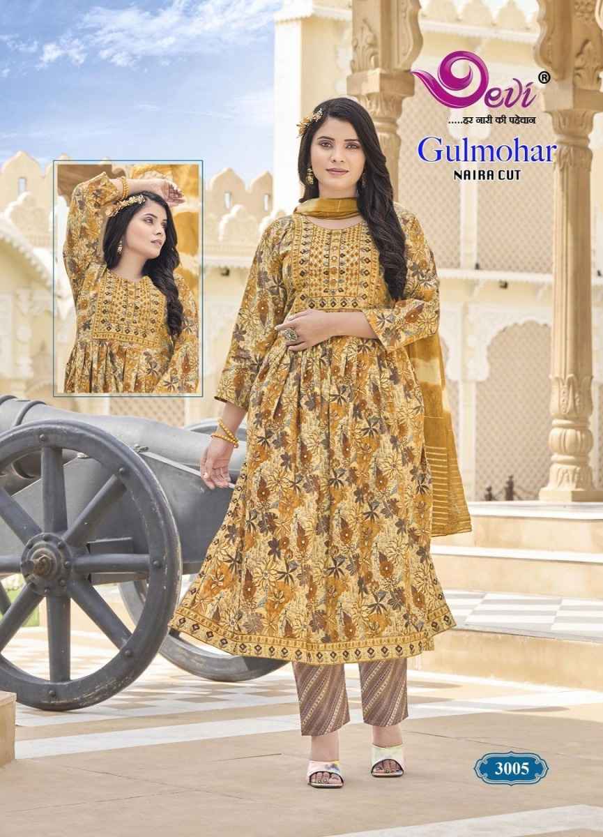 Devi Gulmohar Vol 3 Muslin Kurti Combo 8 pcs Catalogue